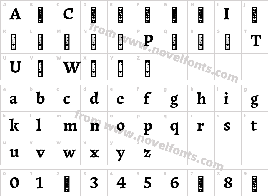 Radal BoldCharacter Map