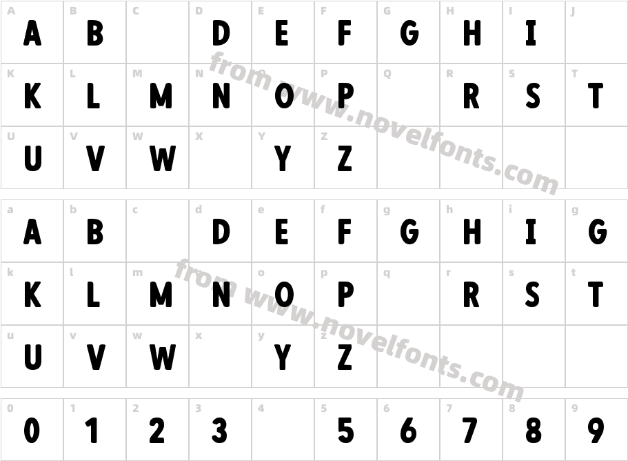 Rainbow Summer Font 1 RegularCharacter Map
