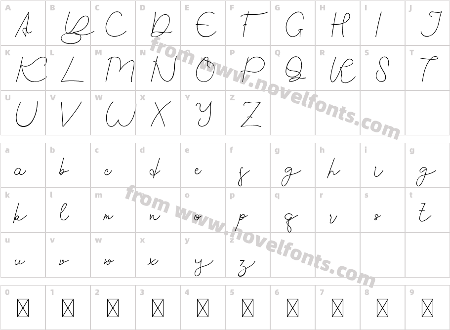 Rainster Demo RegularCharacter Map