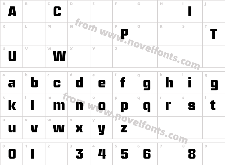 Ramsey BoldCharacter Map