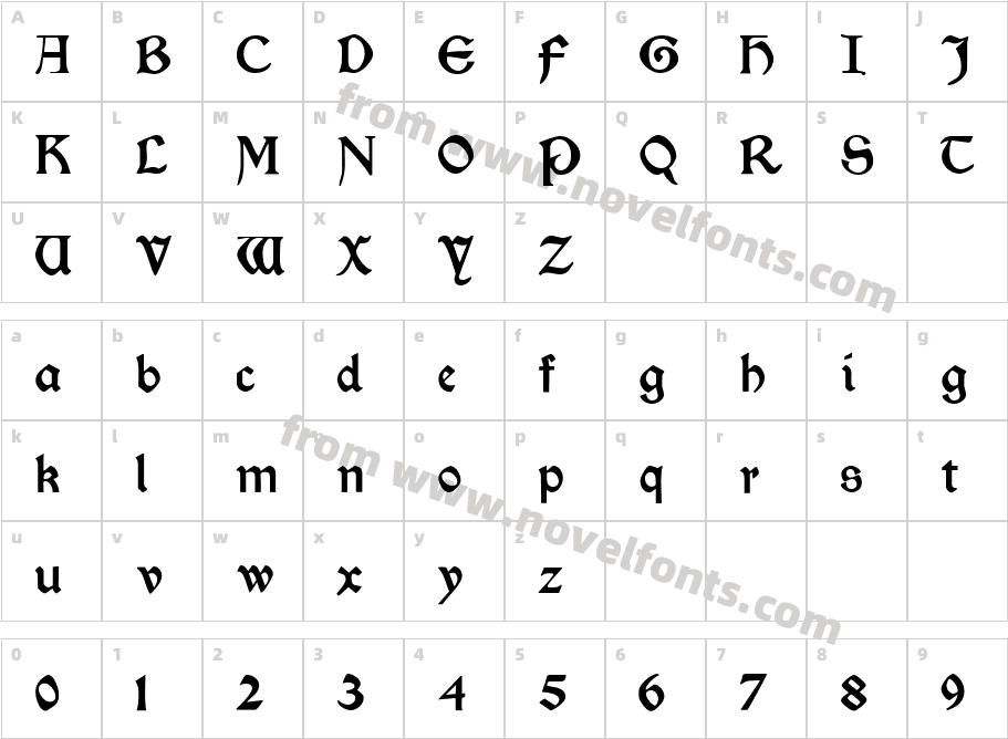 Morris Roman BlackCharacter Map