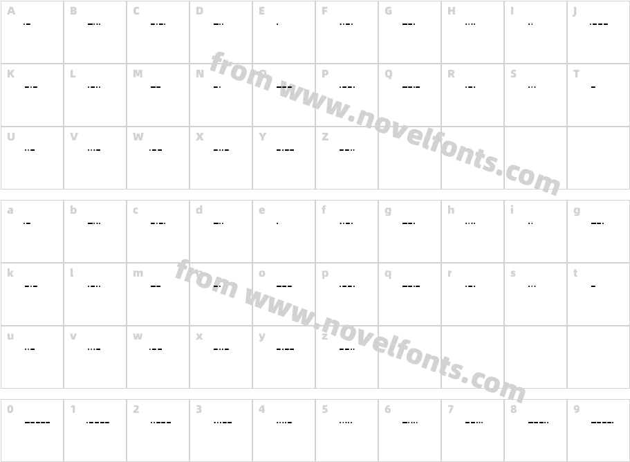 Morse CodeCharacter Map