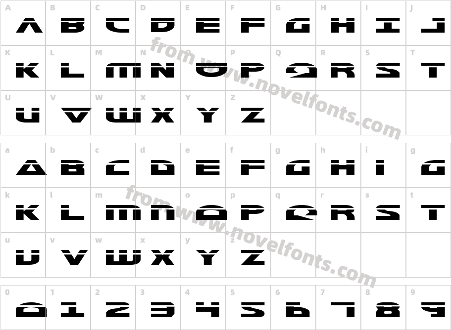 Morse NK LaserCharacter Map