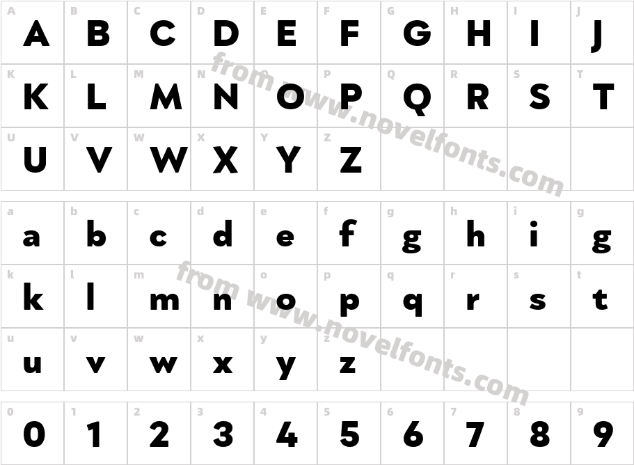 Rapor Extra BoldCharacter Map