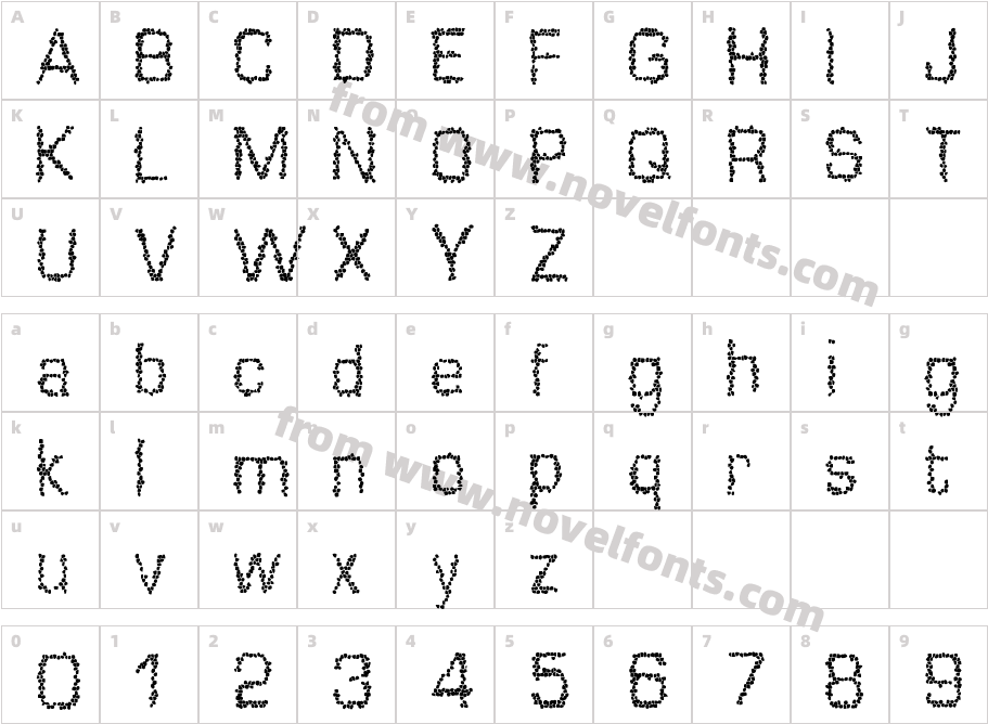 MosaiqueCharacter Map