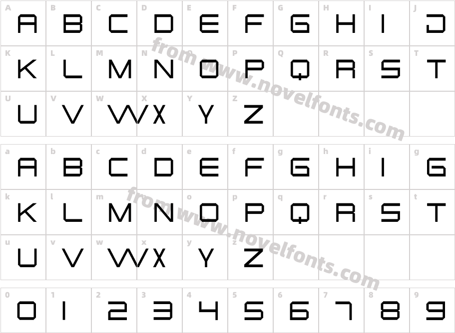 Reberco RegularCharacter Map