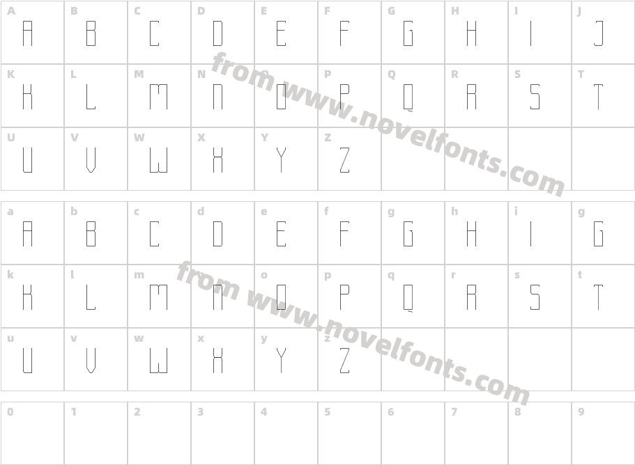 Rebond RegularCharacter Map