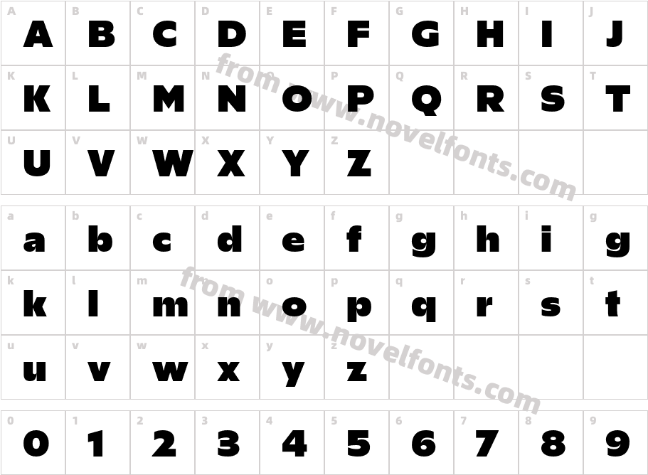 Recent Grotesk UltraCharacter Map