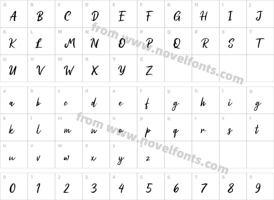 Red Bright Demo RegularCharacter Map