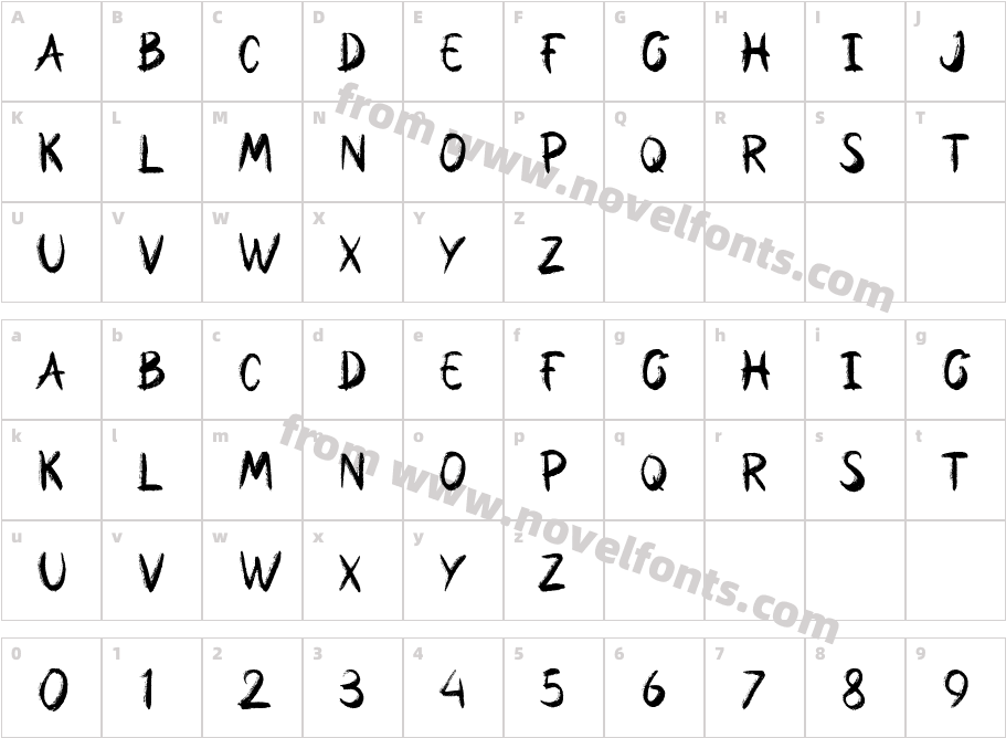 Redaliva RegularCharacter Map