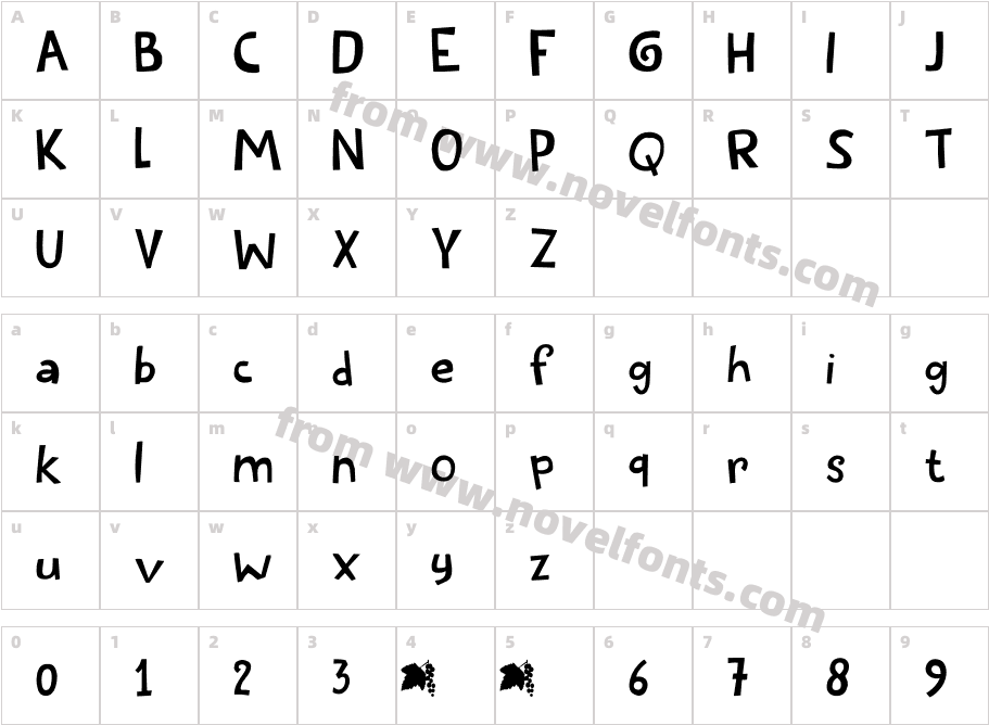 Redcurrant DEMO RegularCharacter Map