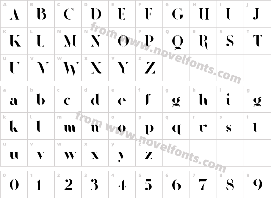 Redland BoldCharacter Map
