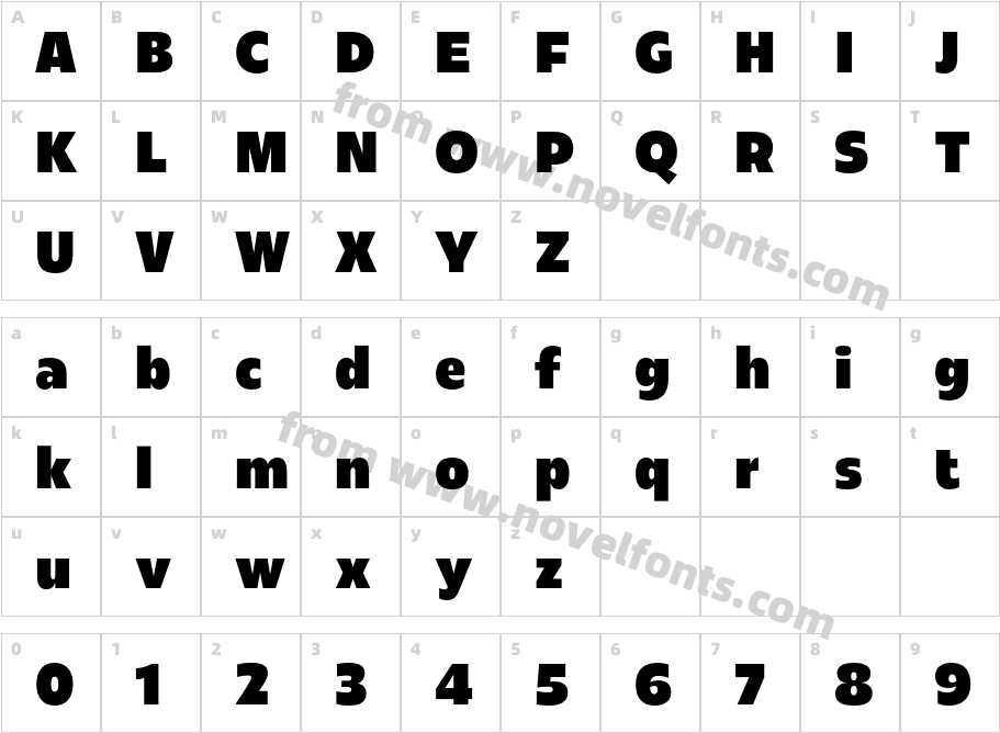 Redonda Condensed BlackCharacter Map