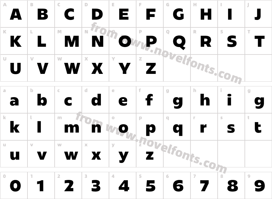 Redonda Extra BoldCharacter Map