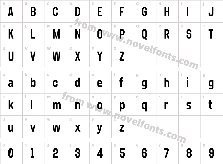 Refuel W05 Condensed SemiboldCharacter Map