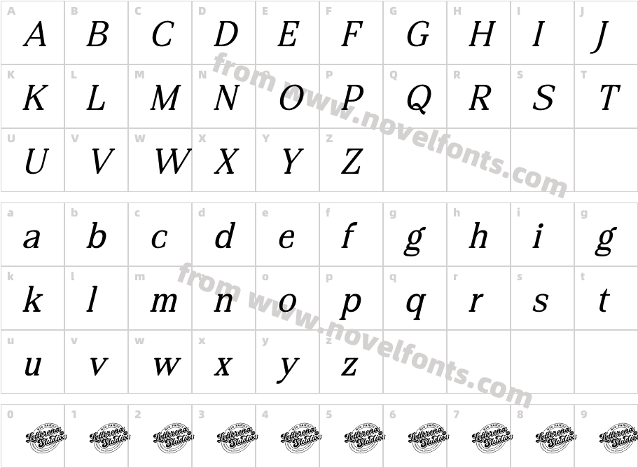 Regime Misfiles Italic DEMO VER ItalicCharacter Map