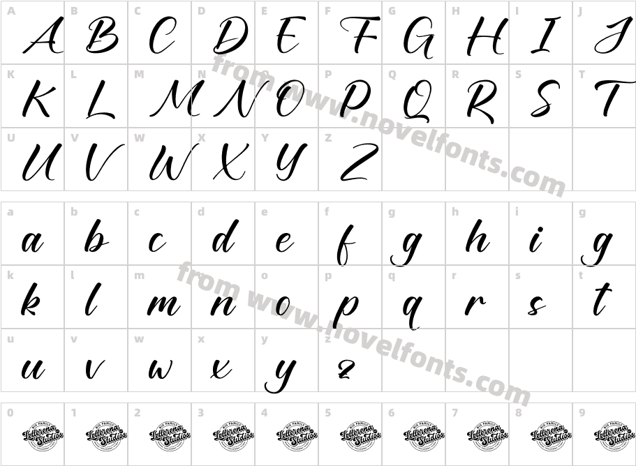 Regita Gestom DEMO VERSIONCharacter Map