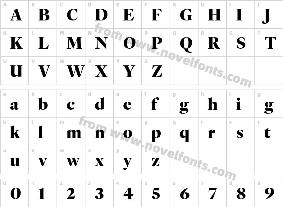Reiher Headline BlackCharacter Map
