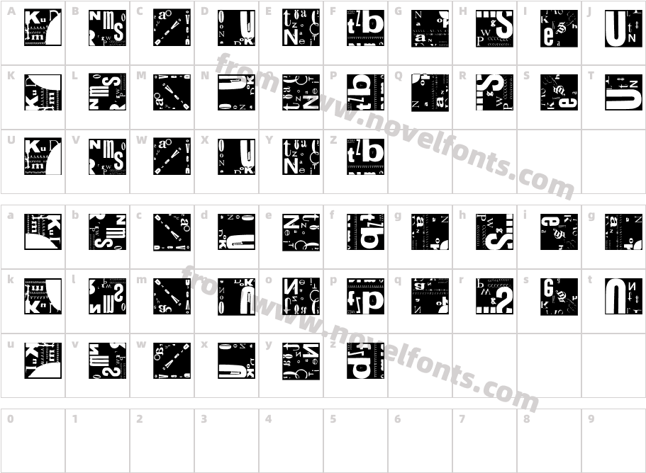 Remember Zwart De Stjl InverseCharacter Map