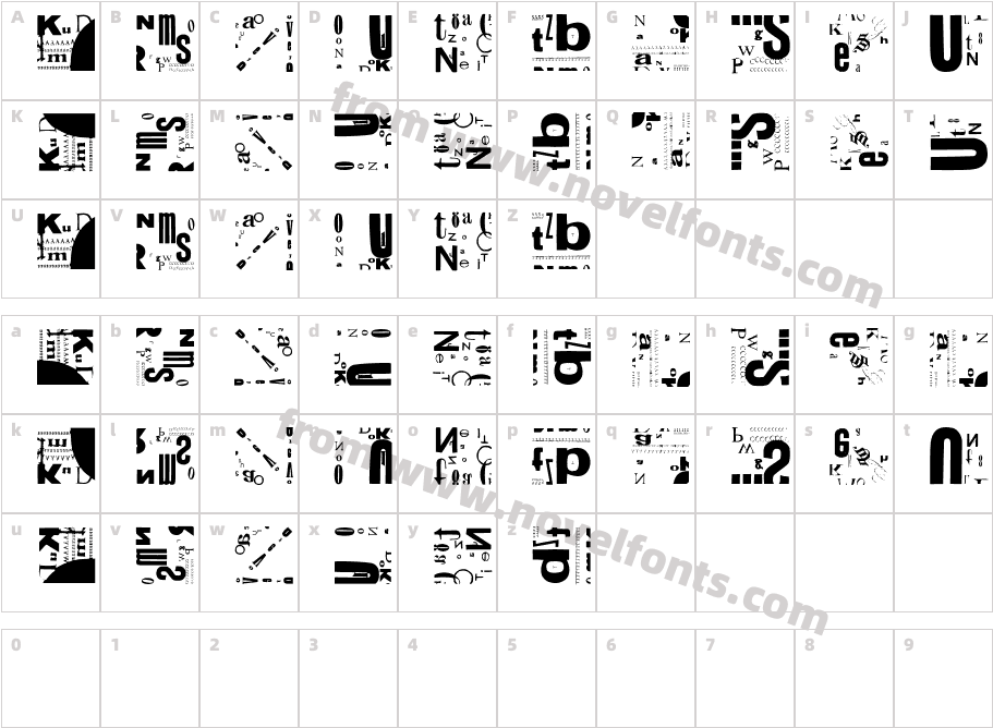 Remember Zwart De StjlCharacter Map