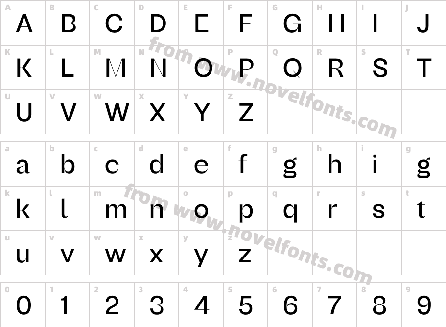Remixa Test MediumCharacter Map