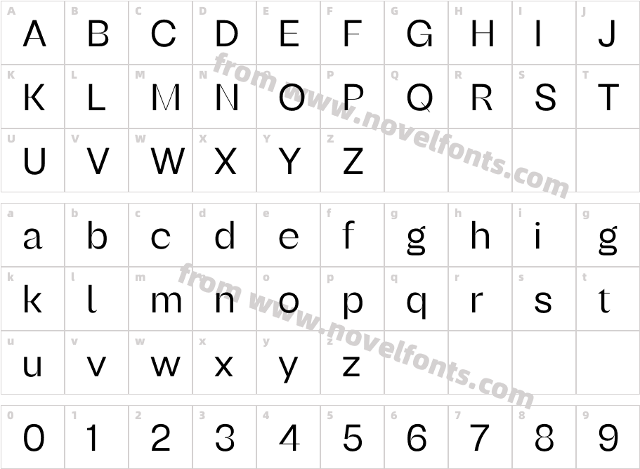 Remixa Test RegularCharacter Map