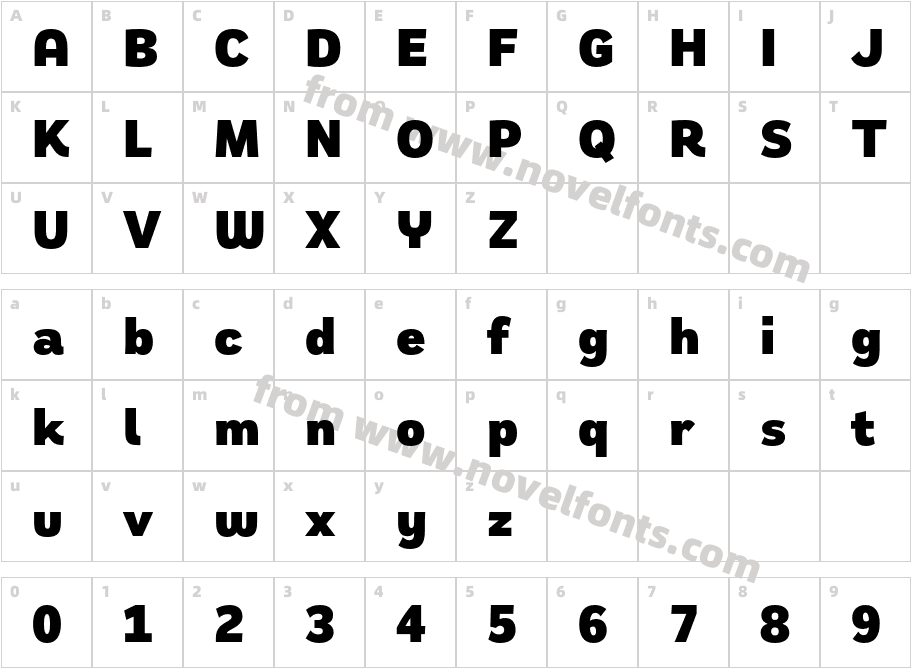 Remora Sans W2 BlackCharacter Map