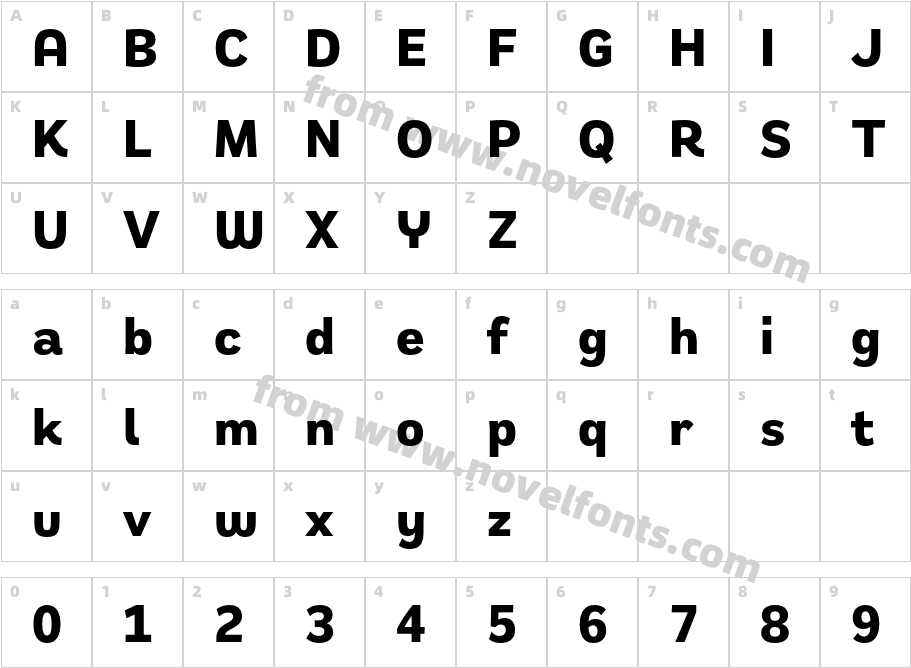 Remora Sans W2 BoldCharacter Map