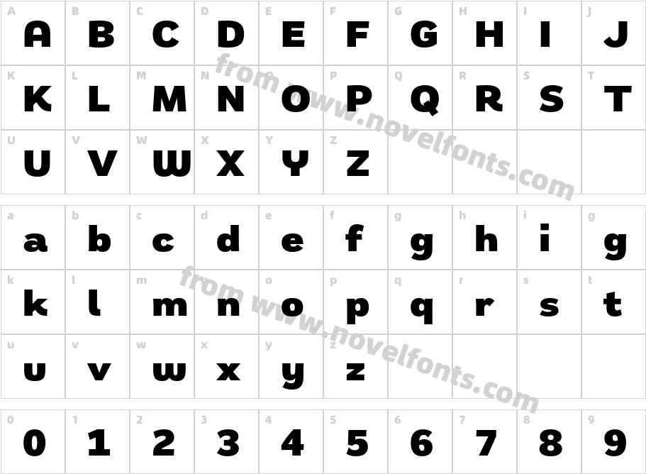 Remora Sans W3 BlackCharacter Map