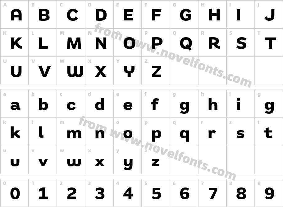 Remora Sans W3 BoldCharacter Map