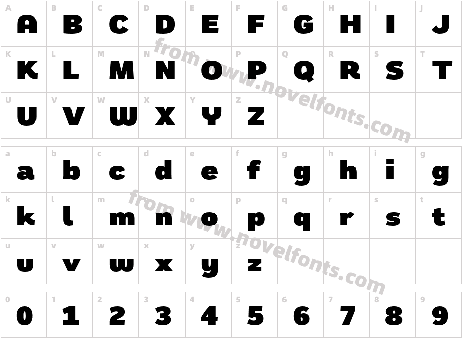 Remora Sans W3 UltraCharacter Map