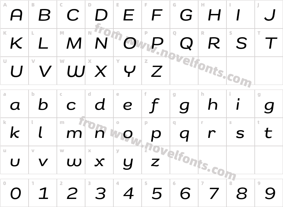 Remora Sans W4 Medium ItalicCharacter Map