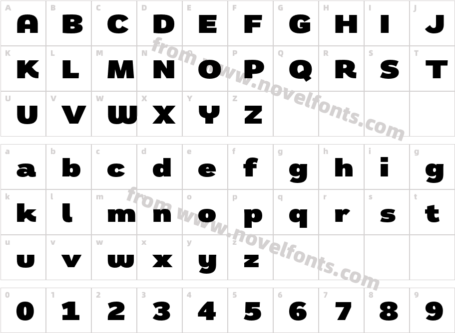 Remora Sans W4 UltraCharacter Map