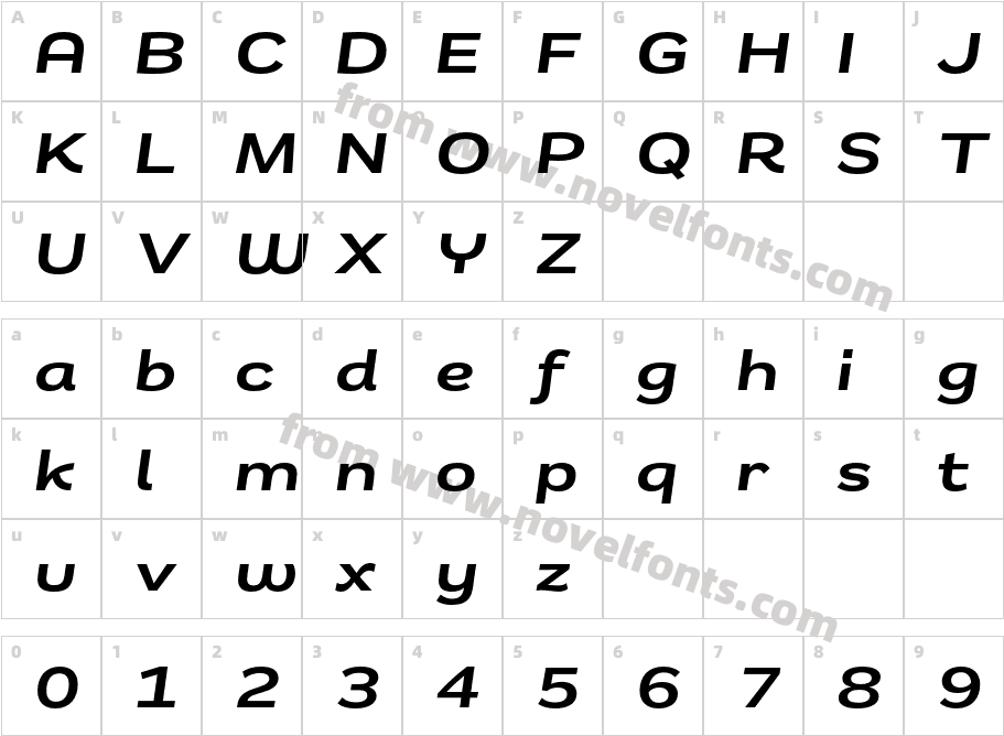 Remora Sans W5 Demi ItalicCharacter Map