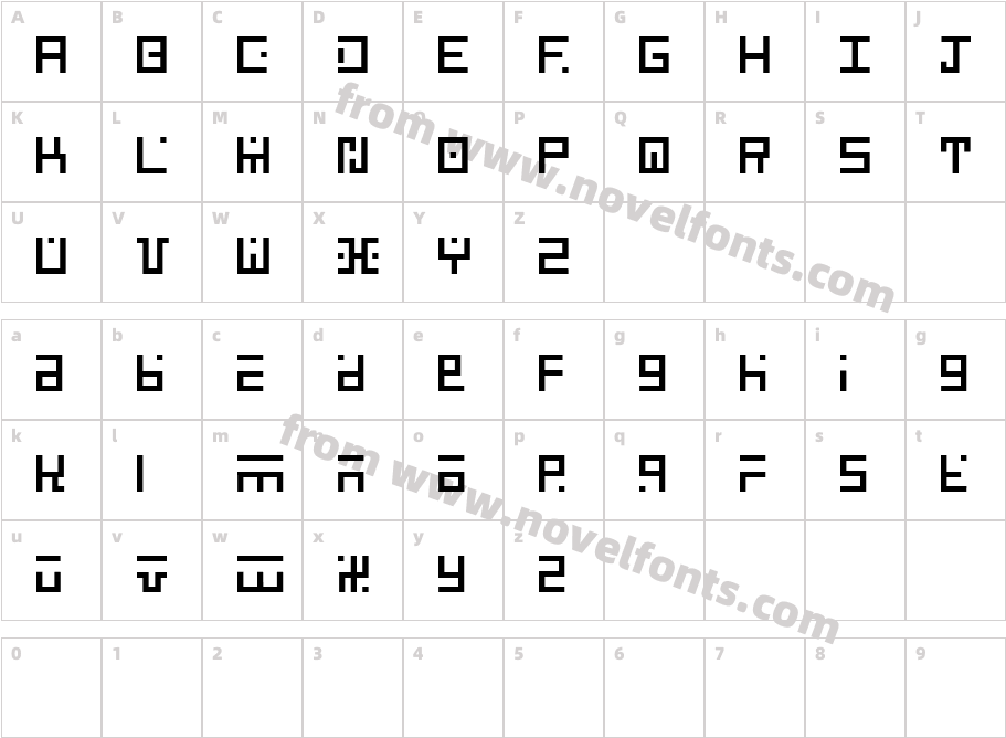 Respati RegularCharacter Map