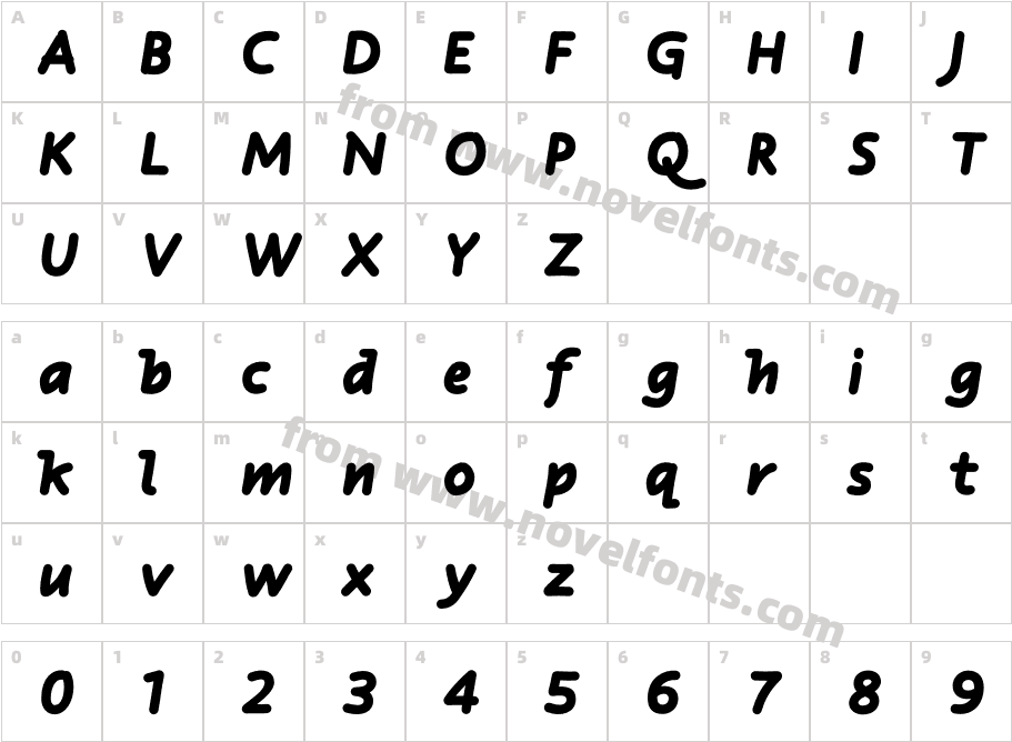 Responder P Semibold ItalicCharacter Map