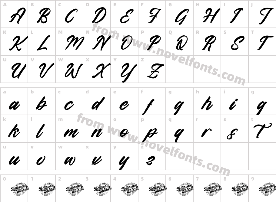 Restock Funkys DEMO VERSION ItalicCharacter Map