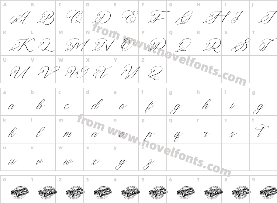 Rethina Shirlie DEMO VERSION ItalicCharacter Map