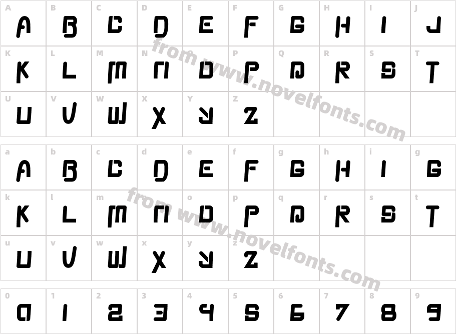 Revoinex RegularCharacter Map