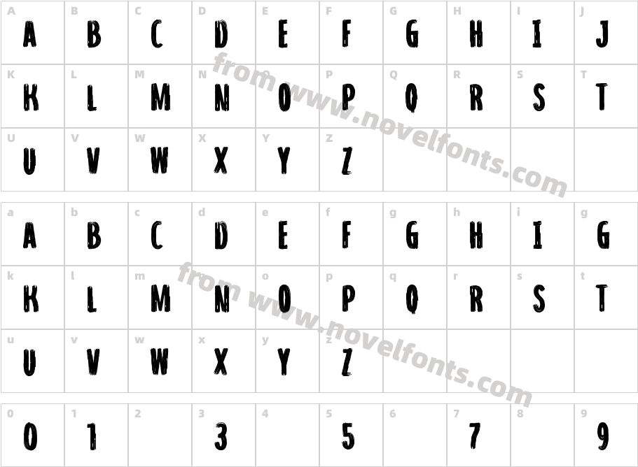 Revolter RegularCharacter Map