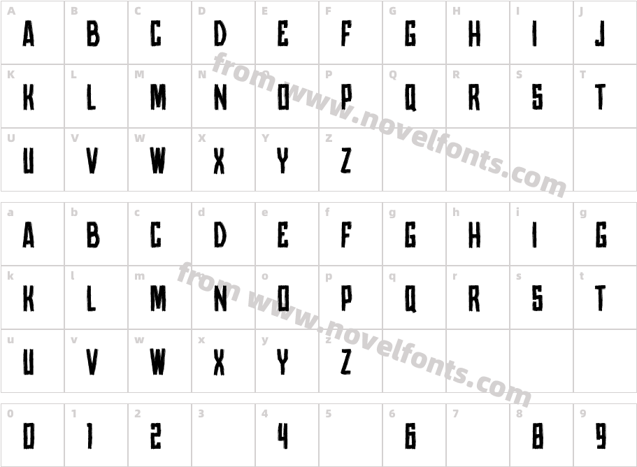Revoluta RegularCharacter Map