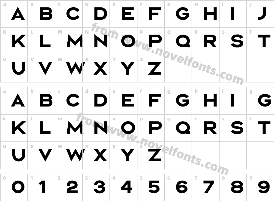 Rexton Extra Bold Extra BoldCharacter Map