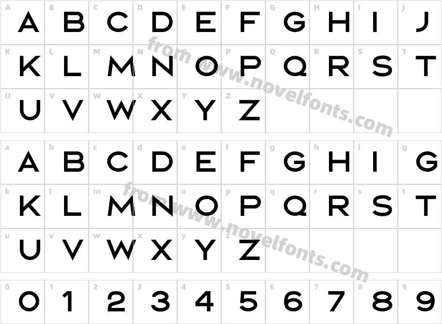 Rexton Regular RegularCharacter Map