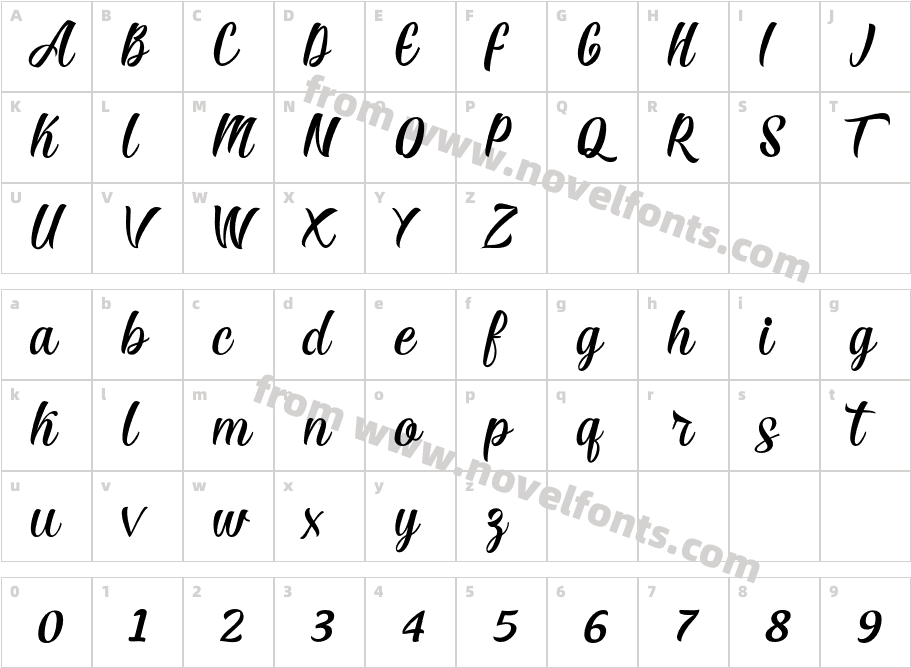 Ricca ScriptCharacter Map