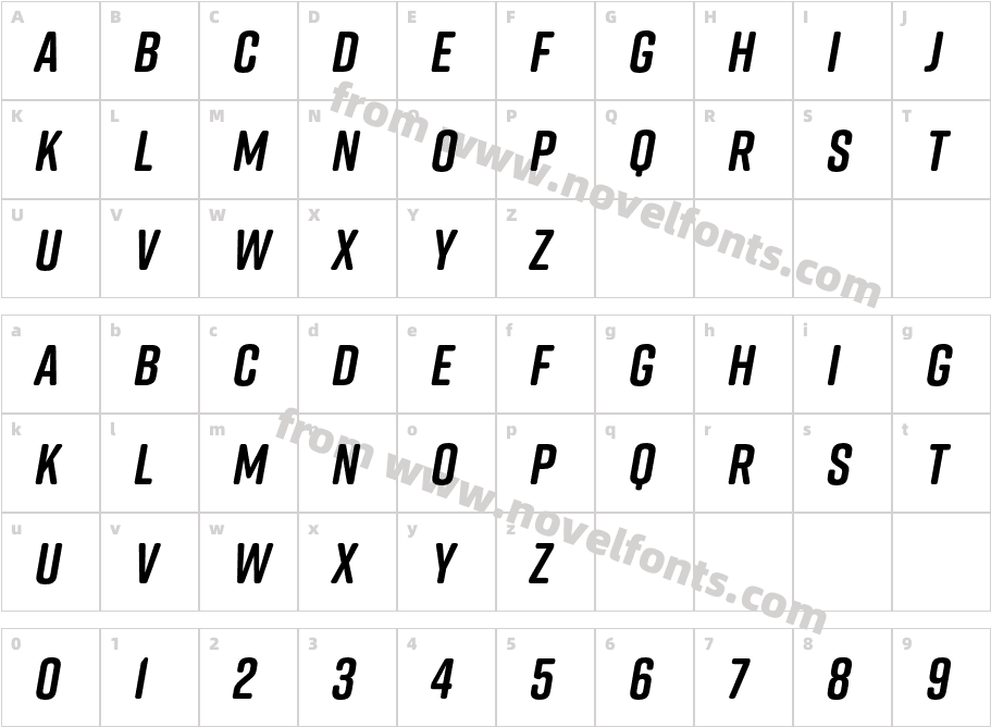 Rift Soft Bold ItalicCharacter Map