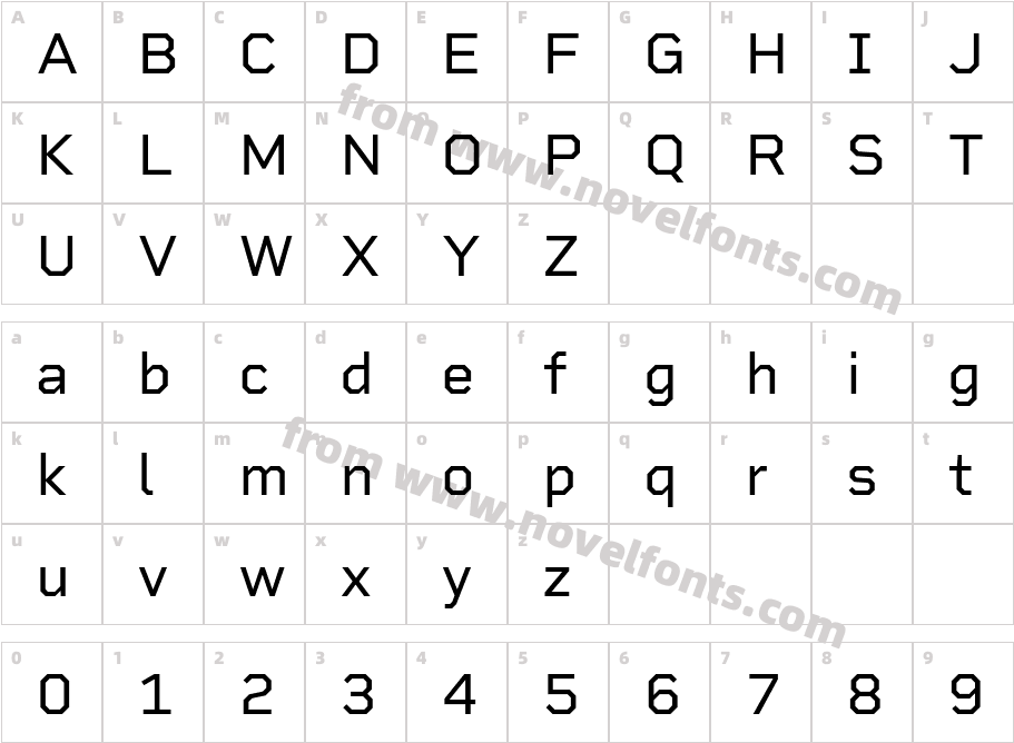 Rigid Square RegularCharacter Map