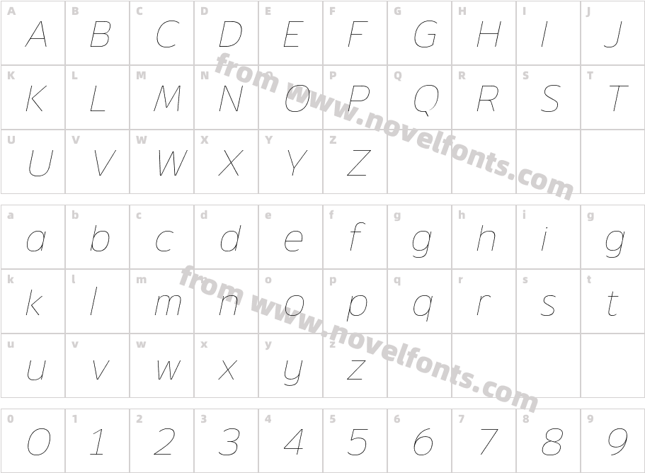 Rigo Regular2Character Map