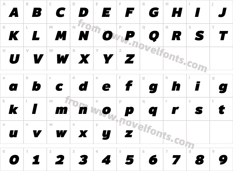 Rigo Regular3Character Map
