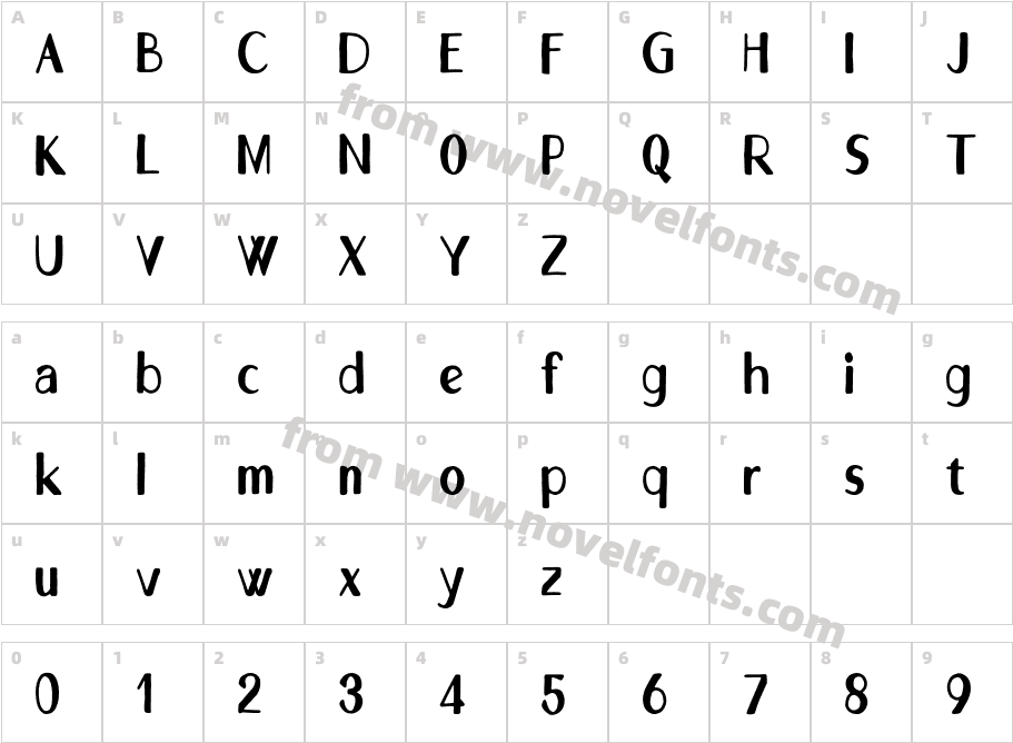 Rimsky RegularCharacter Map