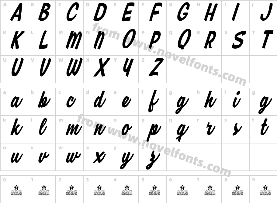 Ripmonsters Personal UseCharacter Map